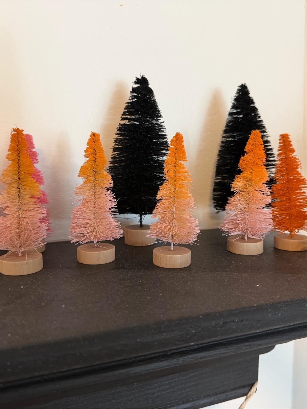 Fall Mini Bottle Brush Tree Decor